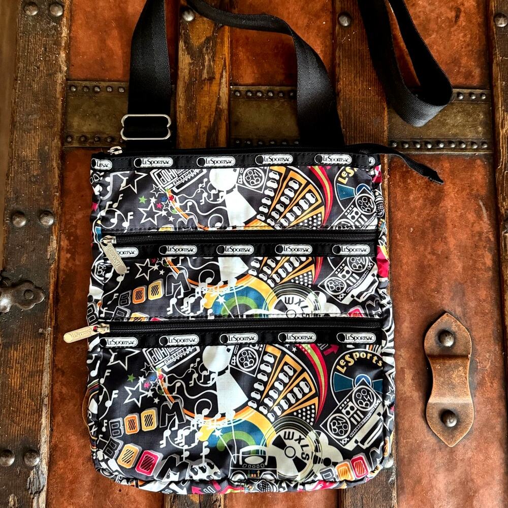 LeSportsac VINTAGE ANNE BOOM BOX RETIRED PATTERN Kasey Shoulder Crossbody - Picture 5 of 7